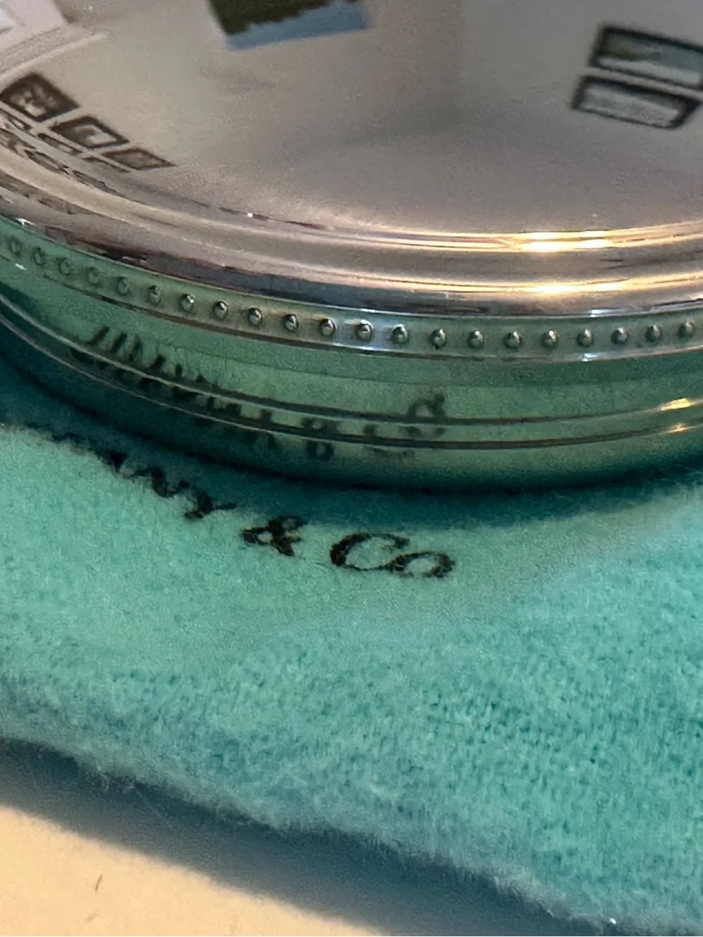 Tiffany & Co Round Pewter Trinket Box